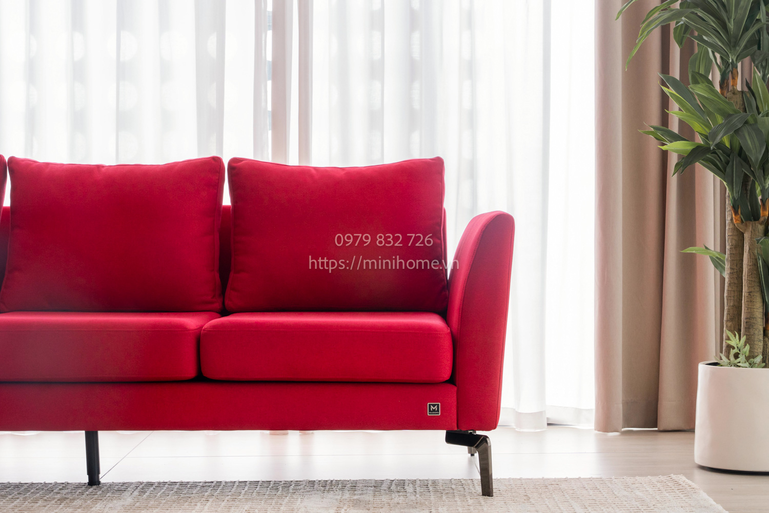 Alternative view of Sofa Fly Vải Màu đỏ dài 210cm