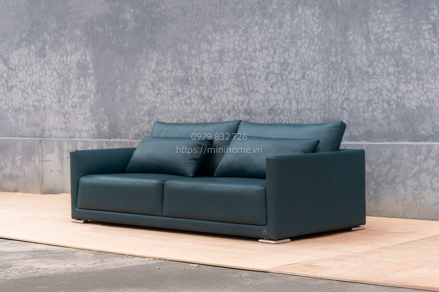 SOFA SFSL10 Da công nghiệp Màu xanh dài 216cm