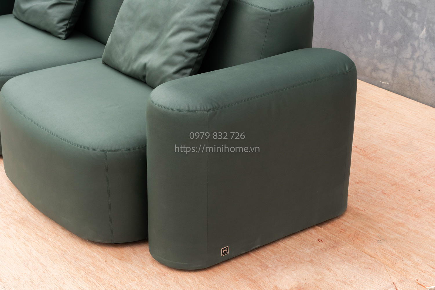 Alternative view of SOFA SFSL13 Da công nghiệp Màu xanh dài 240cm