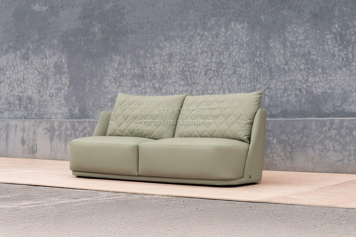 RIMINI SFSL20 Da công nghiệp Màu xanh dài 210cm